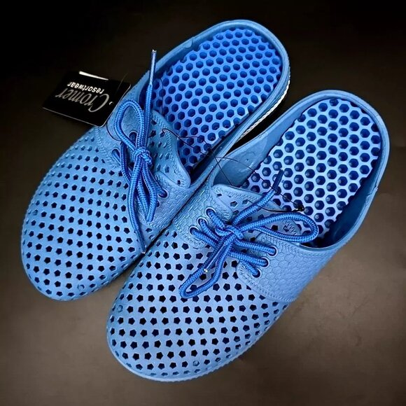 Cromer Resortwear Clogs Blue and White Girls Size 4/5 NWT - Picture 10 of 12